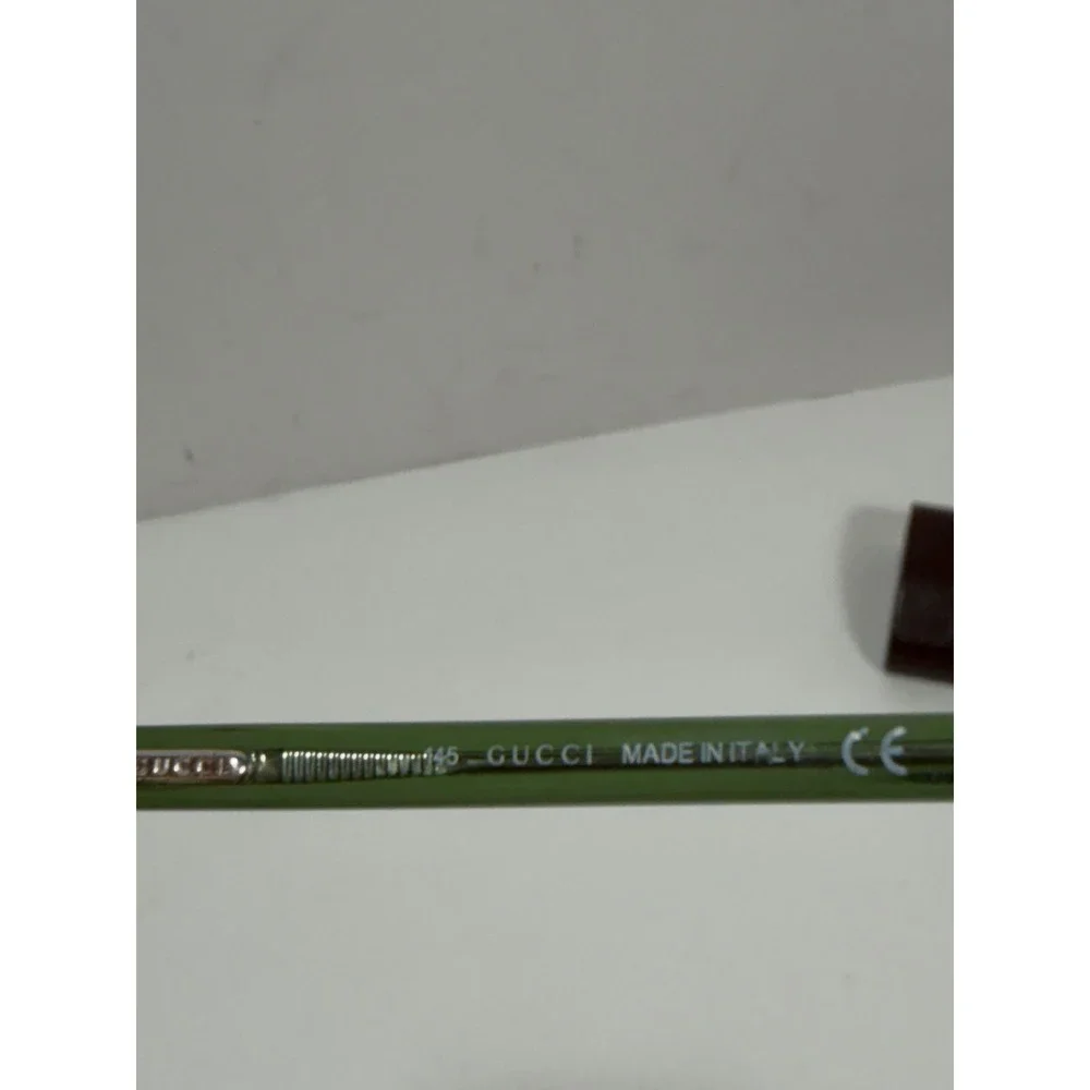 Gucci GG 1134 vintage Eyeglasses‎ Green Gunmetal Metal Frames Made in Italy